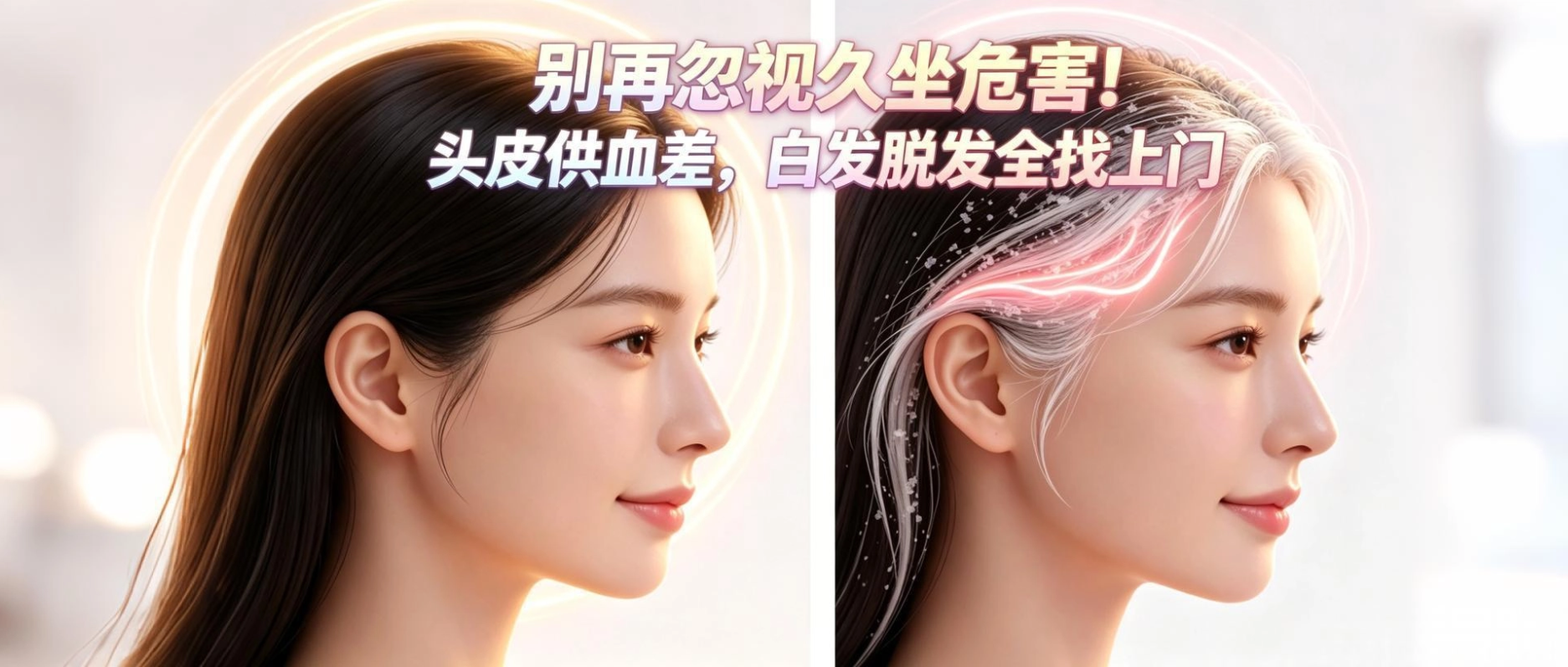别再忽视久坐危害！白发脱发全找上门！